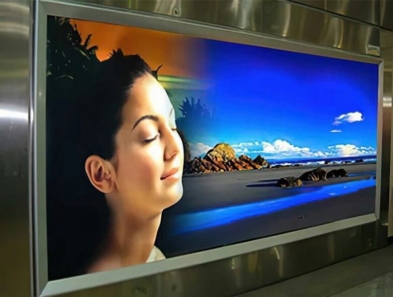 Printed translucent backlit PVC banner installed in a lightbox