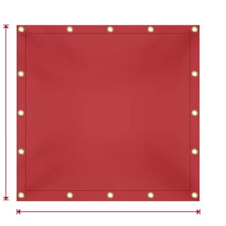 Custom Heavy Duty Vinyl Tarp - Red