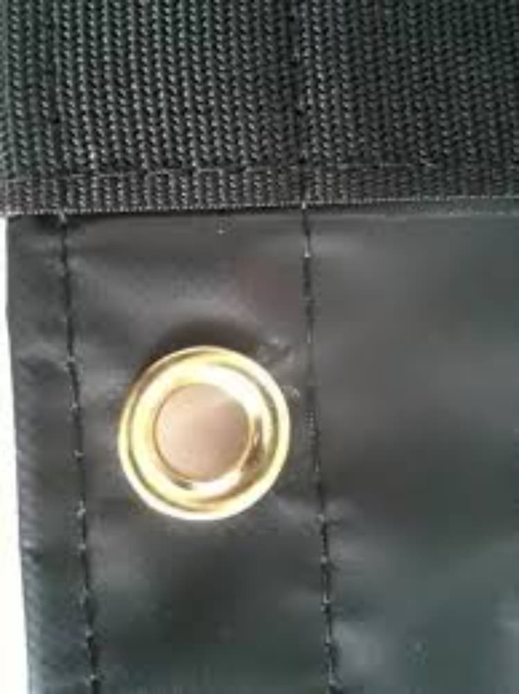 Brass Grommets along Tarp Hem